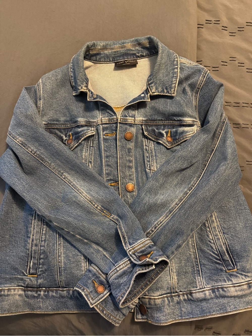 Lane Bryant Faded Blue Denim Jacket